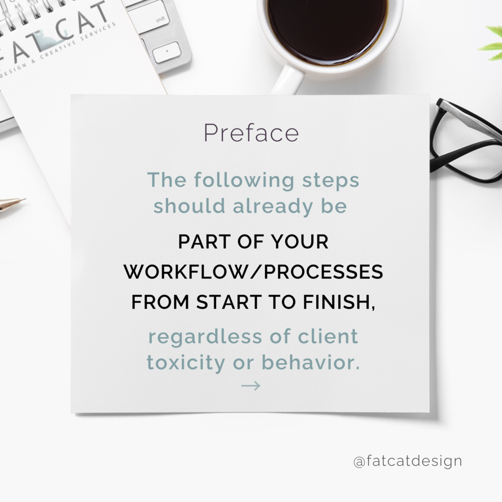 Fat Cat Design article - how to prevent a toxic client relationship - process and workflow best practices