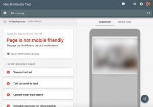 test your site for responsive website design in Google's responsive testing tool