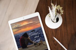 ebook cover design for Author Kathleen Pendoley "Glitter and Grief"