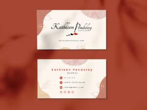 Author Kathleen Pendoley logo design and business cards