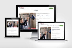 Compelling Fitness Events section of website