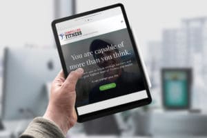 Compelling Fitness One-Page Website on iPad