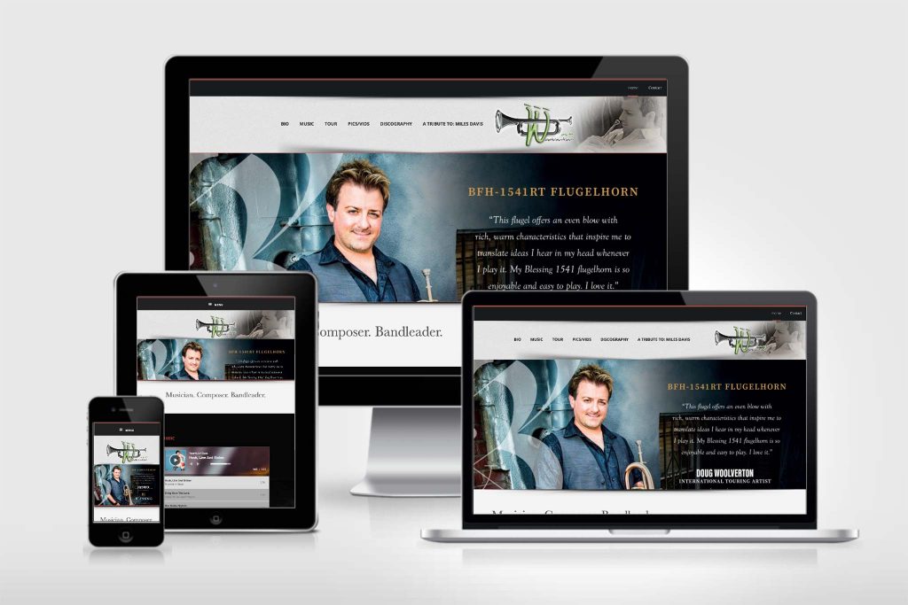 website for Doug Woolverton - musician, composer, bandleader