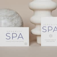 Fat Cat Design logo design and business card for Serenity Spa