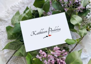 Fat Cat Design logo design for Author Kathleen Pendoley