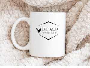 Fat Cat Design logo design for Emerald Skincare and Spa