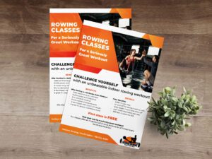 promotional flyer for Horizon Rowing