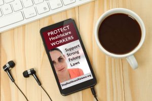 Stop Healthcare Violence iPhone mockup